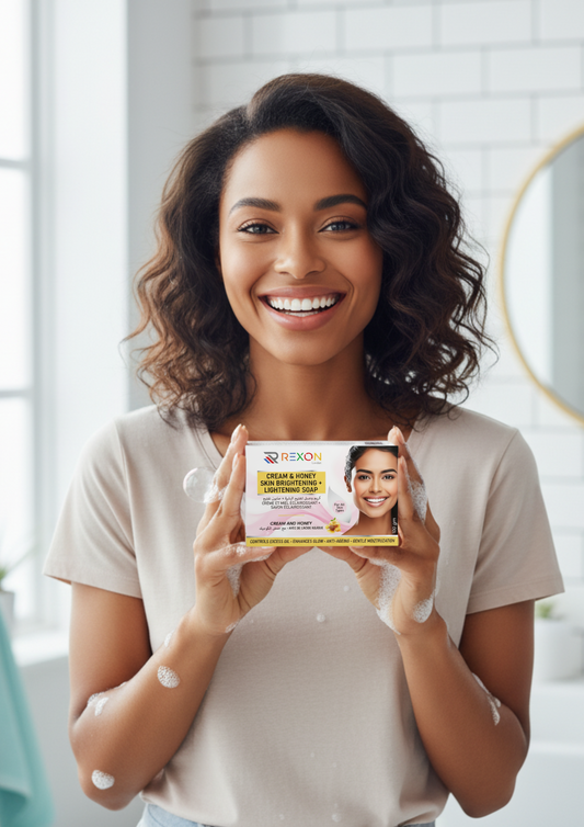 Rexon Cream & Honey Skin Brightening + Lightening Soap