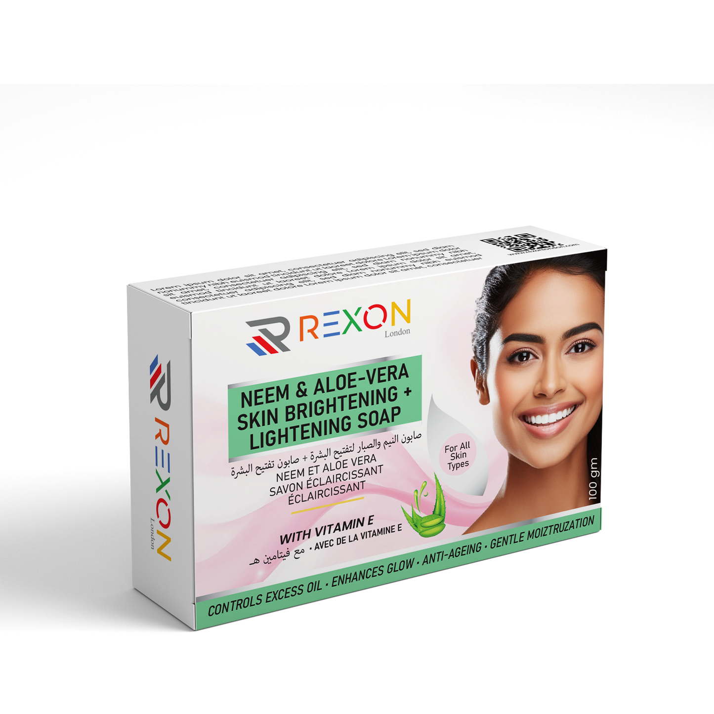 Neem & Aloe-Vera Skin Brightening + Lightening Soap (with Vitamin E)